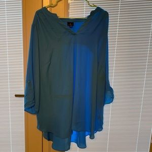 Worthington woman size 3X blue blouse